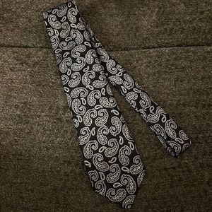 Daniel Cremieux Black Paisley Tie